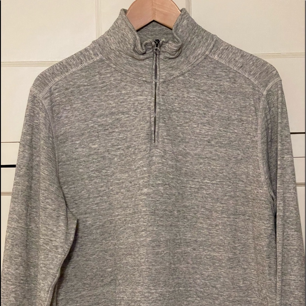 J-Crew ¼ zip grey pullover/cardigan, medium
